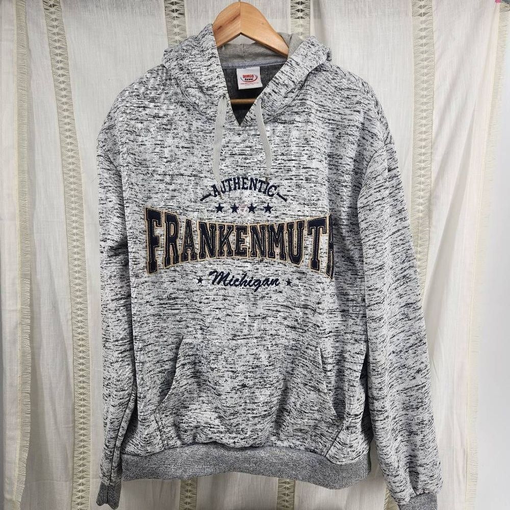 Frankenmuth Michigan Heavy Marled Gray Hoodie Sweatshirt Unisex XL Dimco Apparel